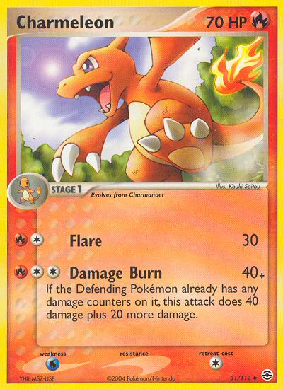 Charmeleon (31/112) [EX: FireRed & LeafGreen] | Dragon's Lair Comics and Fantasy Houston TX