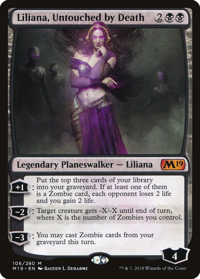 Liliana, Untouched by Death [Core Set 2019] | Dragon's Lair Comics and Fantasy Houston TX