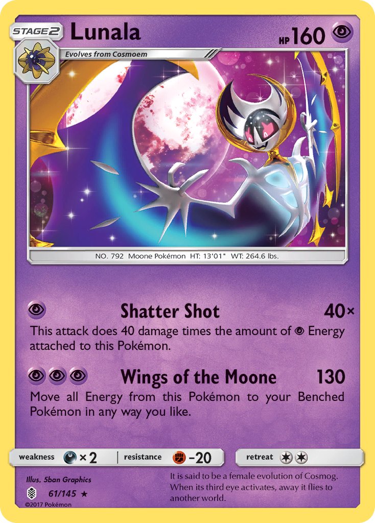 Lunala (61/145) (Theme Deck Exclusive) [Sun & Moon: Guardians Rising] | Dragon's Lair Comics and Fantasy Houston TX