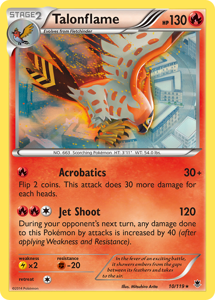 Talonflame (10/119) [XY: Phantom Forces] | Dragon's Lair Comics and Fantasy Houston TX