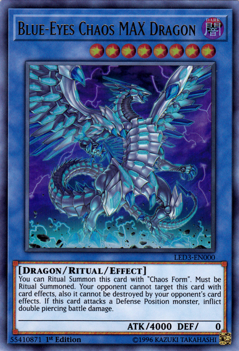 Blue-Eyes Chaos MAX Dragon [LED3-EN000] Ultra Rare | Dragon's Lair Comics and Fantasy Houston TX