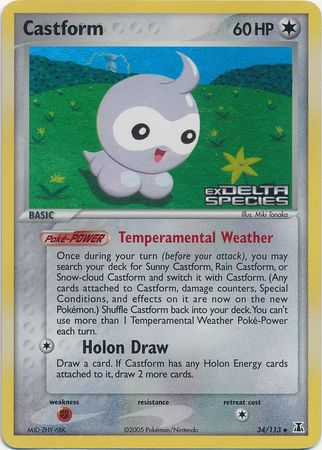 Castform (34/113) (Stamped) [EX: Delta Species] | Dragon's Lair Comics and Fantasy Houston TX