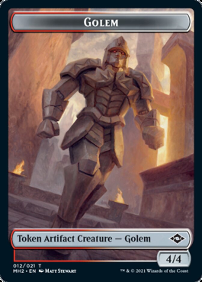 Golem // Treasure (21) Double-Sided Token [Modern Horizons 2 Tokens] | Dragon's Lair Comics and Fantasy Houston TX