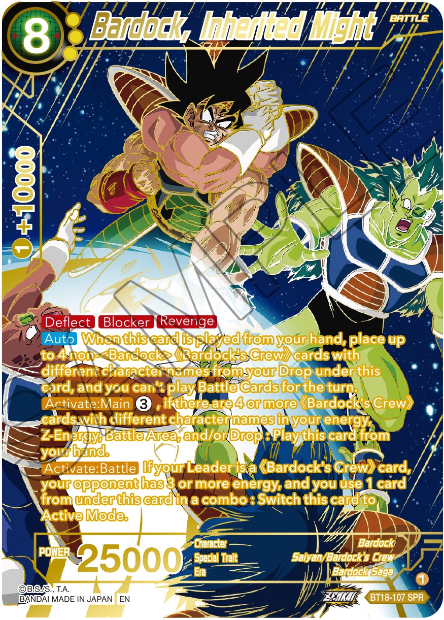 Bardock, Inherited Might (SPR) (BT18-107) [Dawn of the Z-Legends] | Dragon's Lair Comics and Fantasy Houston TX