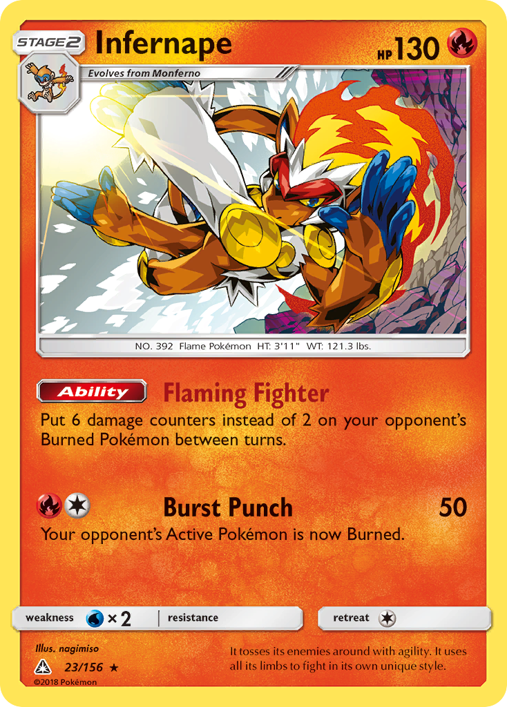 Infernape (23/156) [Sun & Moon: Ultra Prism] | Dragon's Lair Comics and Fantasy Houston TX