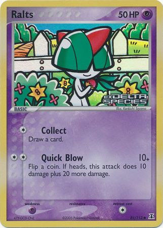 Ralts (81/113) (Stamped) [EX: Delta Species] | Dragon's Lair Comics and Fantasy Houston TX