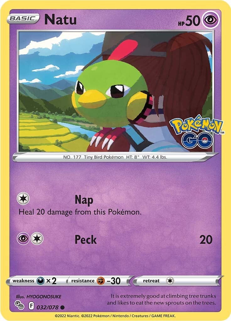 Natu (032/078) [Pokémon GO] | Dragon's Lair Comics and Fantasy Houston TX