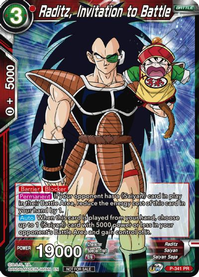 Raditz, Invitation to Battle (P-341) [Tournament Promotion Cards] | Dragon's Lair Comics and Fantasy Houston TX