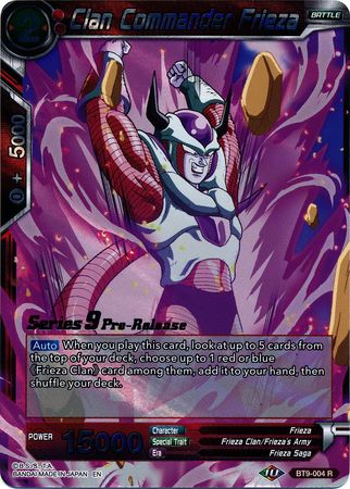 Clan Commander Frieza (BT9-004) [Universal Onslaught Prerelease Promos] | Dragon's Lair Comics and Fantasy Houston TX