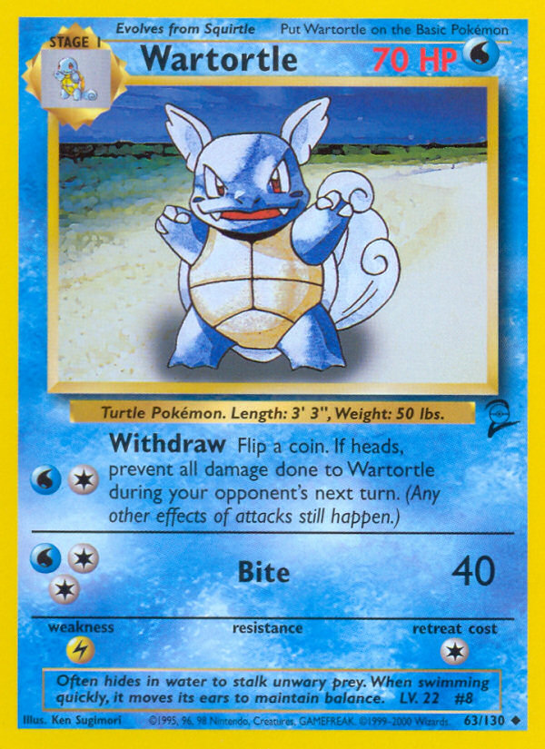 Wartortle (63/130) [Base Set 2] | Dragon's Lair Comics and Fantasy Houston TX