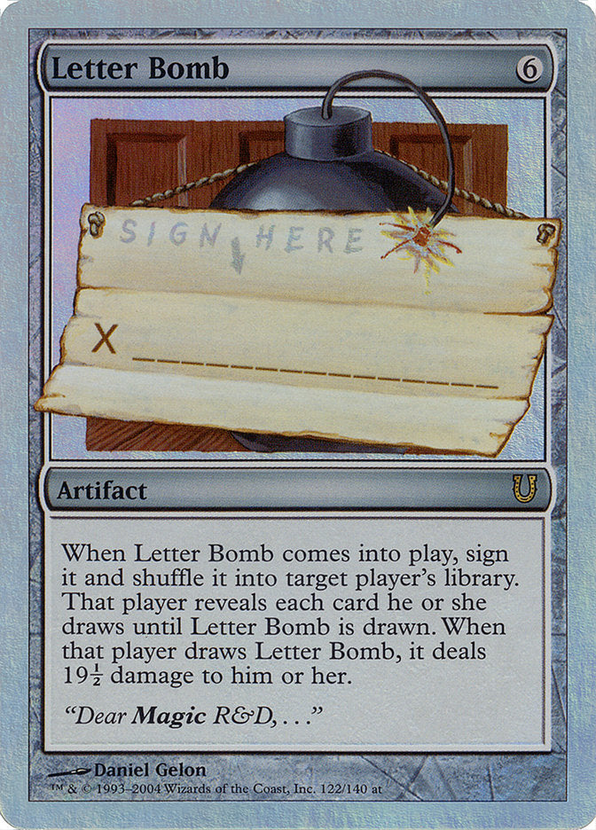 Letter Bomb (Alternate Foil) [Unhinged] | Dragon's Lair Comics and Fantasy Houston TX