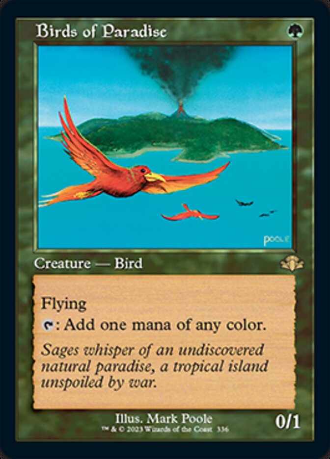 Birds of Paradise (Retro) [Dominaria Remastered] | Dragon's Lair Comics and Fantasy Houston TX