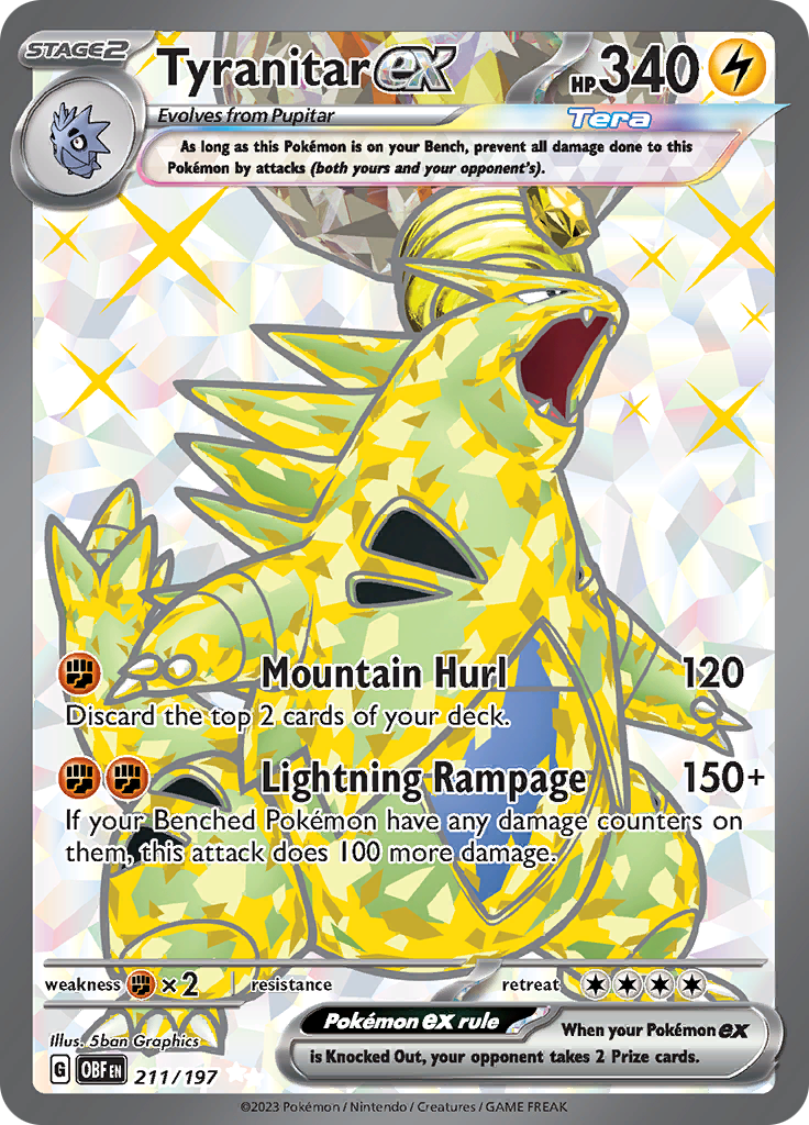 Tyranitar ex (211/197) [Scarlet & Violet: Obsidian Flames] | Dragon's Lair Comics and Fantasy Houston TX