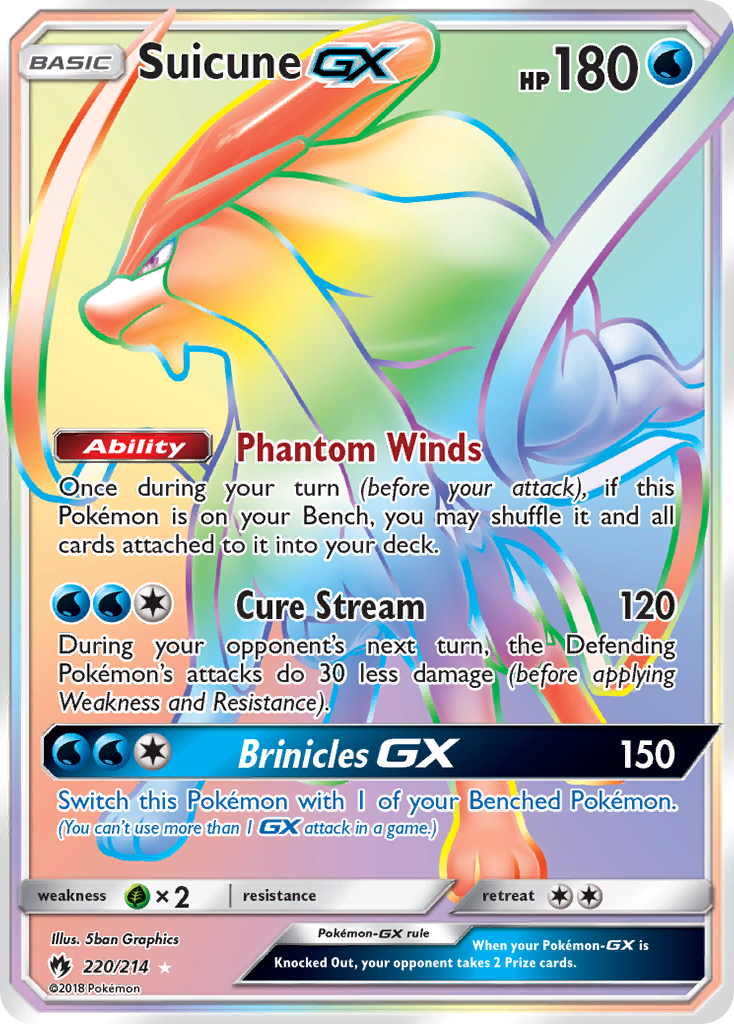 Suicune GX (220/214) [Sun & Moon: Lost Thunder] | Dragon's Lair Comics and Fantasy Houston TX