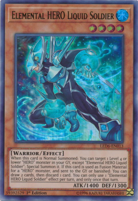 Elemental Hero Liquid Soldier [LED6-EN013] Ultra Rare | Dragon's Lair Comics and Fantasy Houston TX