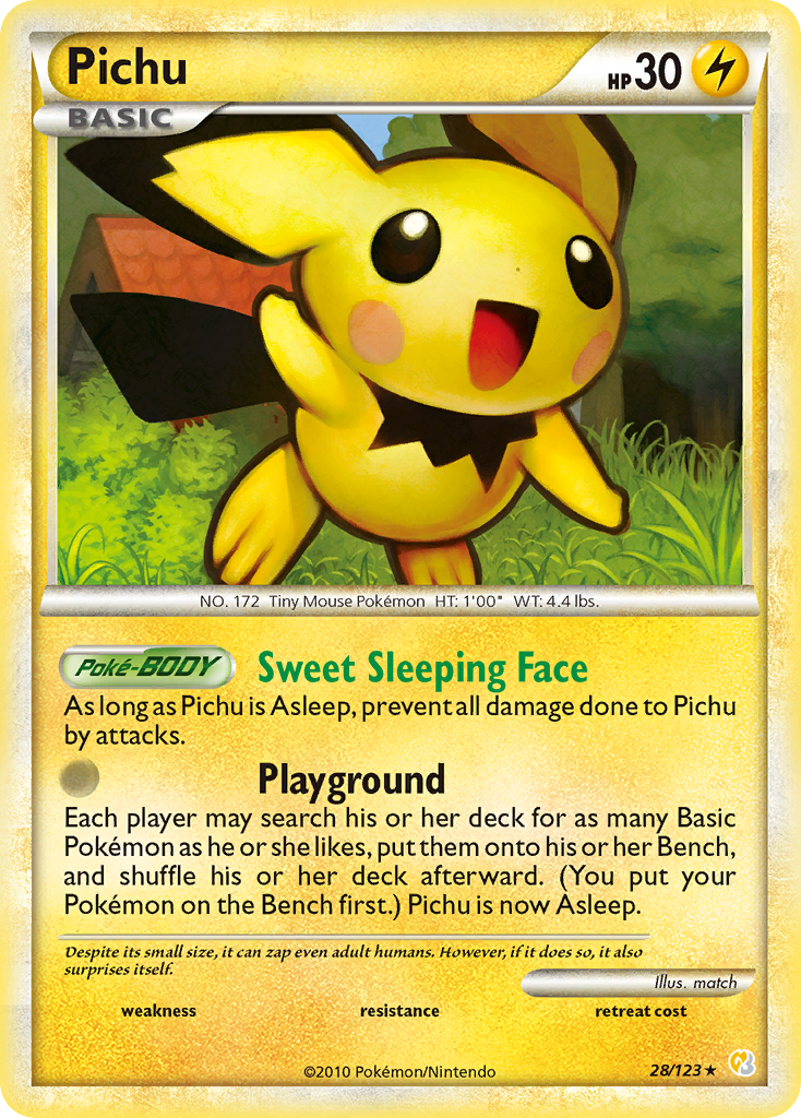 Pichu (28/123) [HeartGold & SoulSilver: Base Set] | Dragon's Lair Comics and Fantasy Houston TX