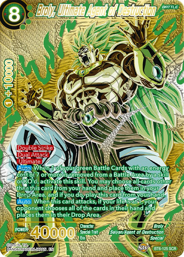 Broly, Ultimate Agent of Destruction (Premium Edition) (BT6-125) [5th Anniversary Set] | Dragon's Lair Comics and Fantasy Houston TX