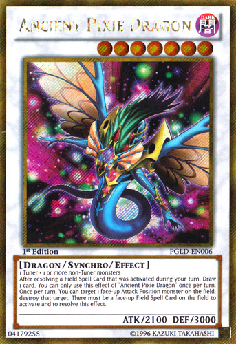 Ancient Pixie Dragon [PGLD-EN006] Gold Secret Rare | Dragon's Lair Comics and Fantasy Houston TX