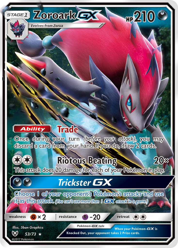 Zoroark GX (53/73) [Sun & Moon: Shining Legends] | Dragon's Lair Comics and Fantasy Houston TX