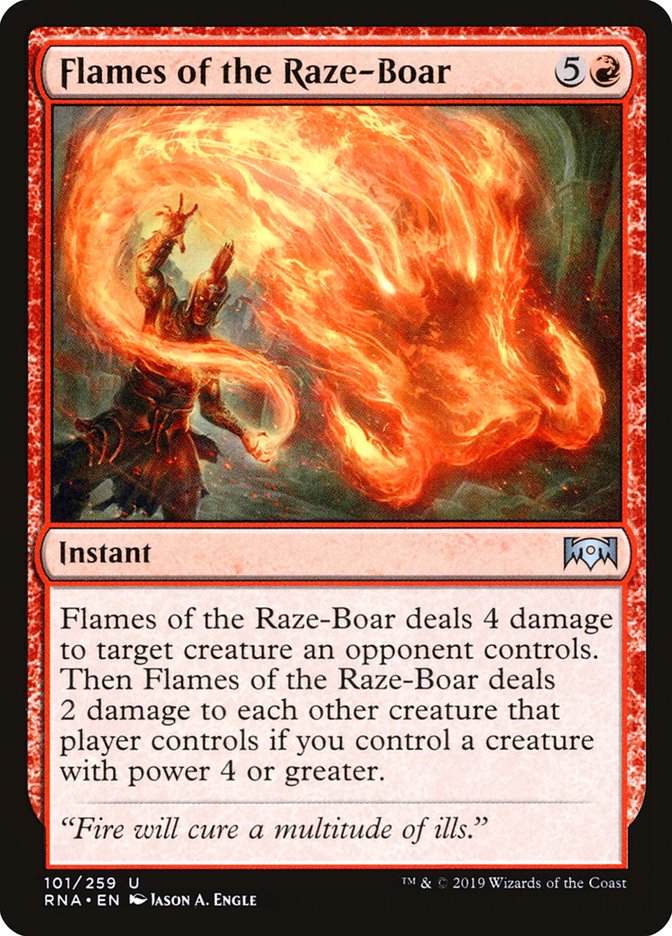 Flames of the Raze-Boar [Ravnica Allegiance] | Dragon's Lair Comics and Fantasy Houston TX