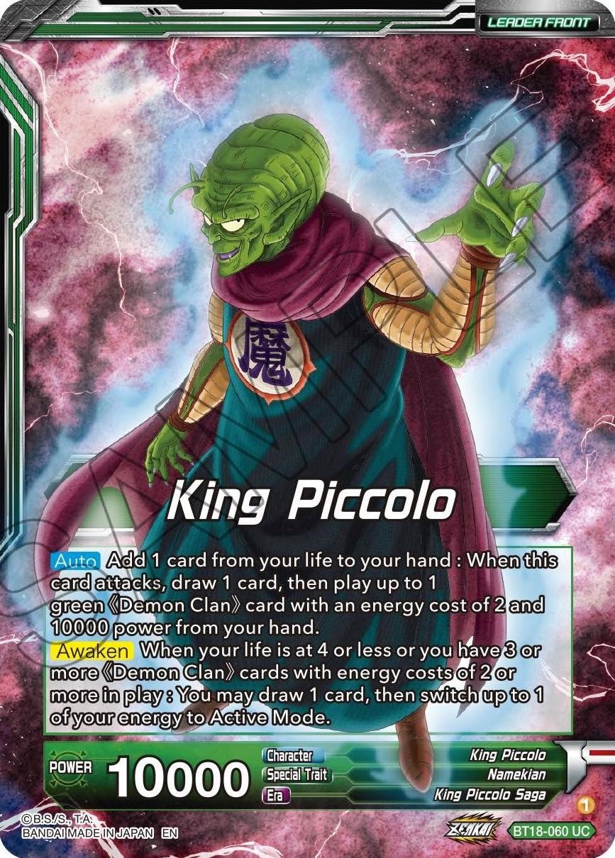 King Piccolo // King Piccolo, World Conquest Awaits (BT18-060) [Dawn of the Z-Legends] | Dragon's Lair Comics and Fantasy Houston TX