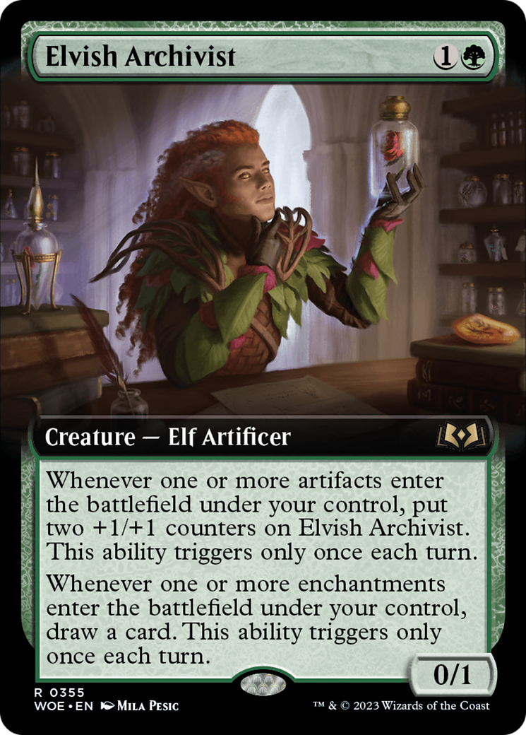 Elvish Archivist (Extended Art) [Wilds of Eldraine] | Dragon's Lair Comics and Fantasy Houston TX