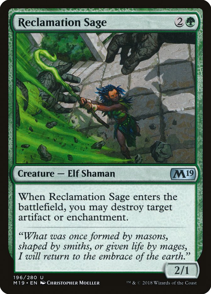 Reclamation Sage [Core Set 2019] | Dragon's Lair Comics and Fantasy Houston TX