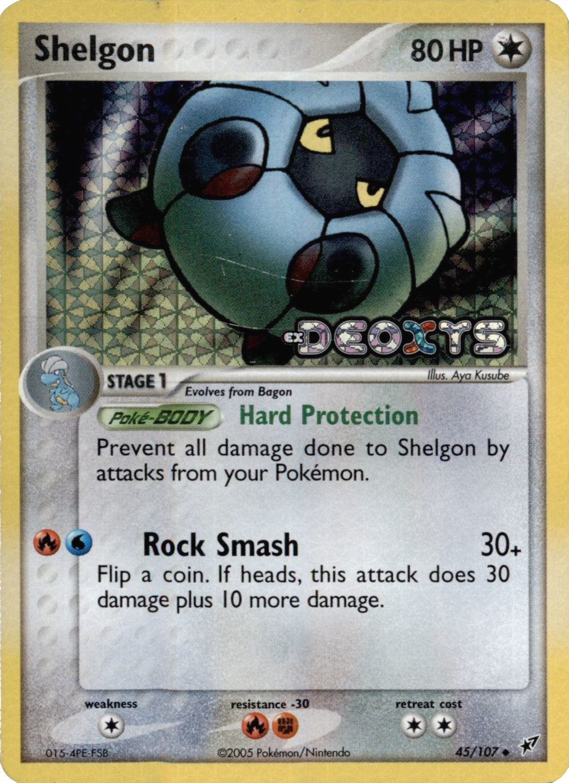 Shelgon (45/107) (Stamped) [EX: Deoxys] | Dragon's Lair Comics and Fantasy Houston TX