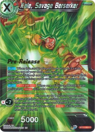 Kale, Savage Berserker (BT11-004) [Vermilion Bloodline Prerelease Promos] | Dragon's Lair Comics and Fantasy Houston TX