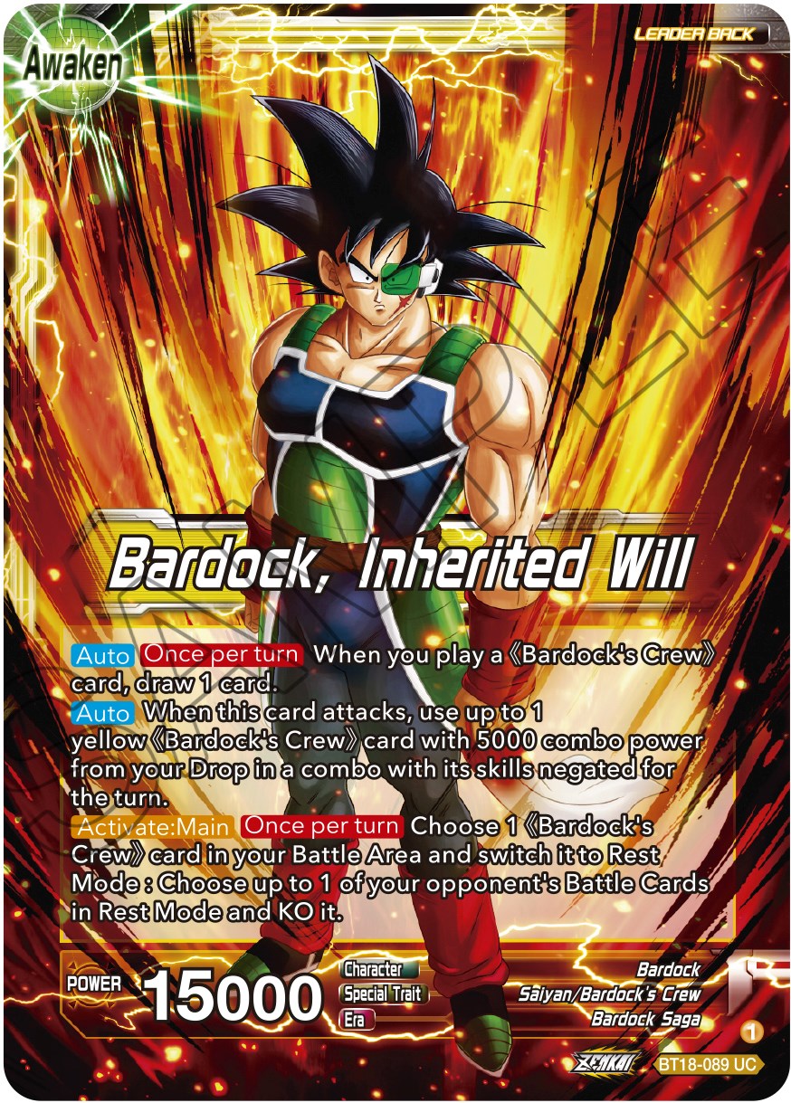 Bardock's Crew // Bardock, Inherited Will (BT18-089) [Dawn of the Z-Legends] | Dragon's Lair Comics and Fantasy Houston TX