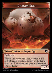 Spirit (0010) // Dragon Egg Double-Sided Token [Commander Masters Tokens] | Dragon's Lair Comics and Fantasy Houston TX