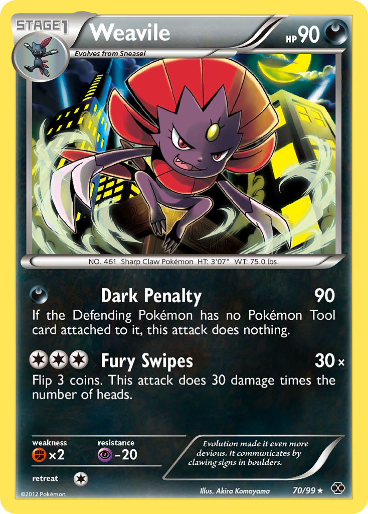 Weavile (70/99) [Black & White: Next Destinies] | Dragon's Lair Comics and Fantasy Houston TX