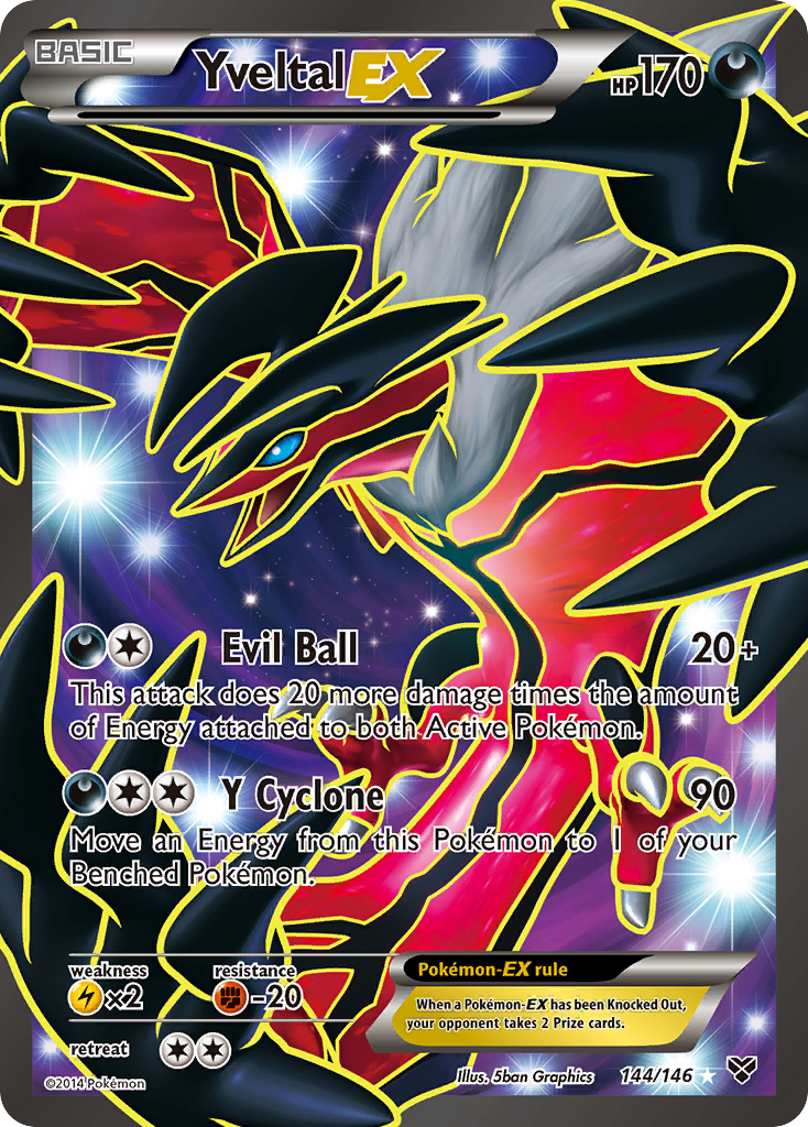 Yveltal EX (144/146) [XY: Base Set] | Dragon's Lair Comics and Fantasy Houston TX