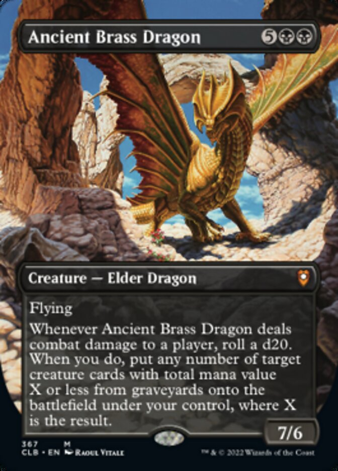 Ancient Brass Dragon (Borderless Alternate Art) [Commander Legends: Battle for Baldur's Gate] | Dragon's Lair Comics and Fantasy Houston TX