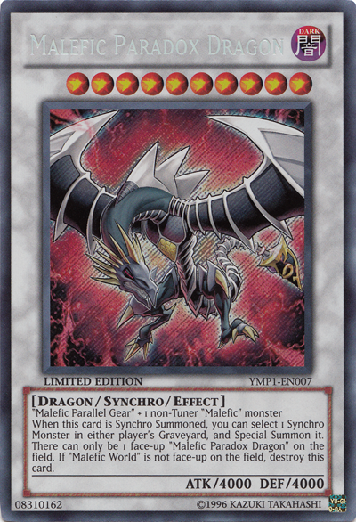 Malefic Paradox Dragon [YMP1-EN007] Secret Rare | Dragon's Lair Comics and Fantasy Houston TX