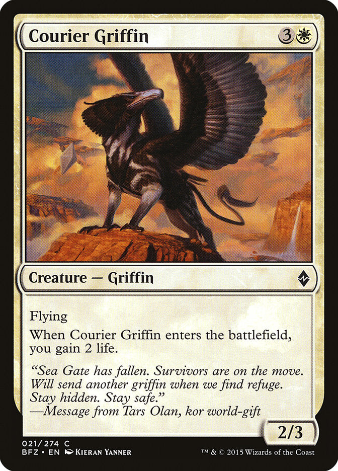 Courier Griffin [Battle for Zendikar] | Dragon's Lair Comics and Fantasy Houston TX