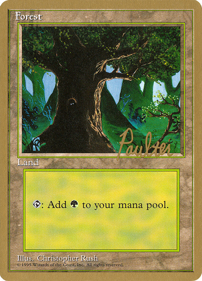 Forest (pp377) (Preston Poulter) [Pro Tour Collector Set] | Dragon's Lair Comics and Fantasy Houston TX