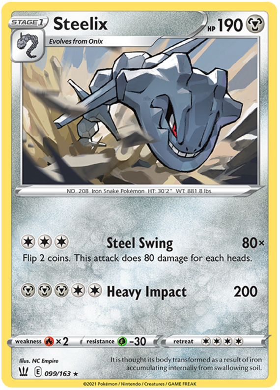 Steelix (099/163) [Sword & Shield: Battle Styles] | Dragon's Lair Comics and Fantasy Houston TX