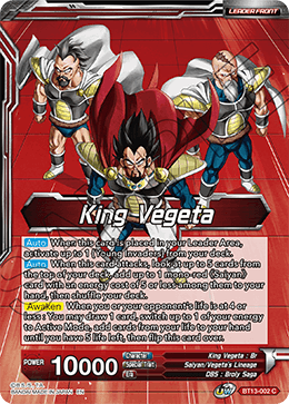 King Vegeta // King Vegeta, Head of the Saiyan Rebellion (Common) (BT13-002) [Supreme Rivalry] | Dragon's Lair Comics and Fantasy Houston TX