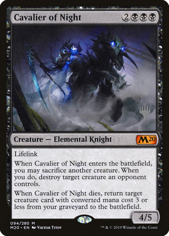 Cavalier of Night (Promo Pack) [Core Set 2020 Promos] | Dragon's Lair Comics and Fantasy Houston TX