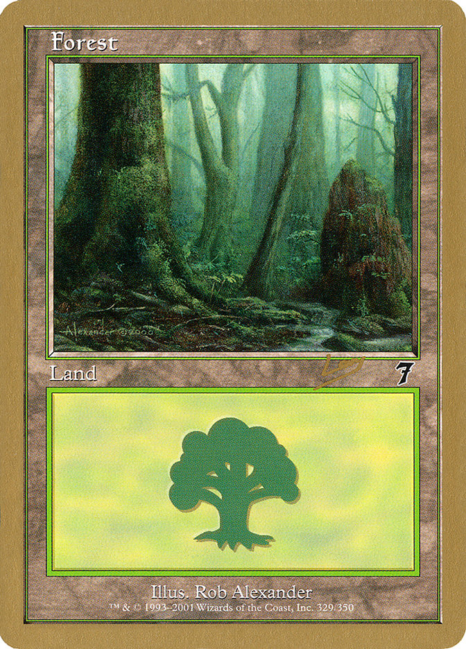 Forest (rl329) (Raphael Levy) [World Championship Decks 2002] | Dragon's Lair Comics and Fantasy Houston TX