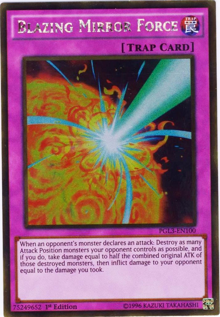 Blazing Mirror Force [PGL3-EN100] Gold Rare | Dragon's Lair Comics and Fantasy Houston TX