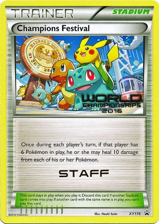 Champions Festival 2016 Staff (XY176) [XY: Black Star Promos] | Dragon's Lair Comics and Fantasy Houston TX