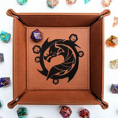 NTSD Gaming Square Leatherette Dice Tray, Assorted Styles | Dragon's Lair Comics and Fantasy Houston TX