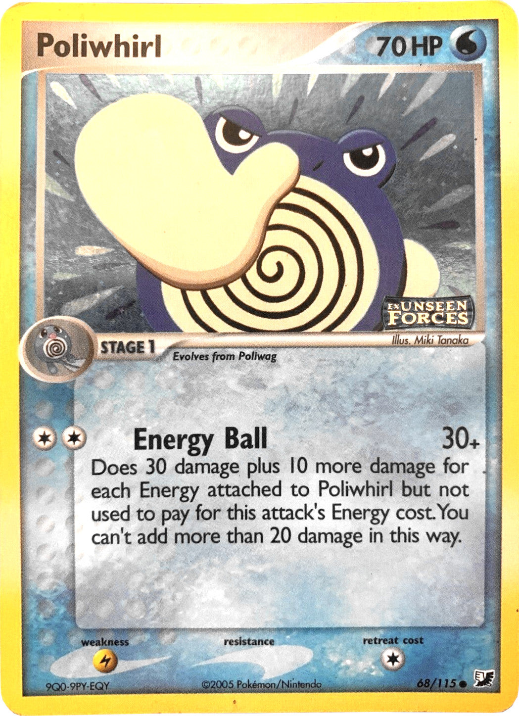 Poliwhirl (68/115) (Stamped) [EX: Unseen Forces] | Dragon's Lair Comics and Fantasy Houston TX