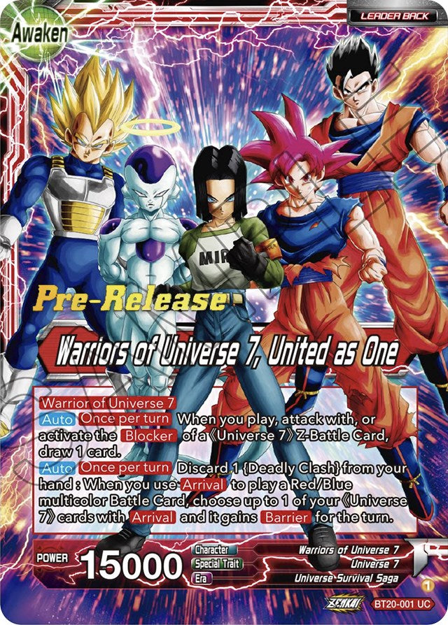 Android 17 // Warriors of Universe 7, United as One (BT20-001) [Power Absorbed Prerelease Promos] | Dragon's Lair Comics and Fantasy Houston TX