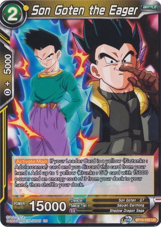 Son Goten the Eager (BT10-102) [Rise of the Unison Warrior] | Dragon's Lair Comics and Fantasy Houston TX