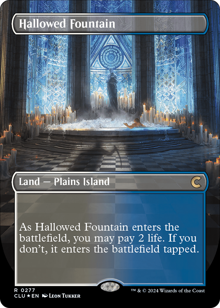 Hallowed Fountain (Borderless) [Ravnica: Clue Edition] | Dragon's Lair Comics and Fantasy Houston TX