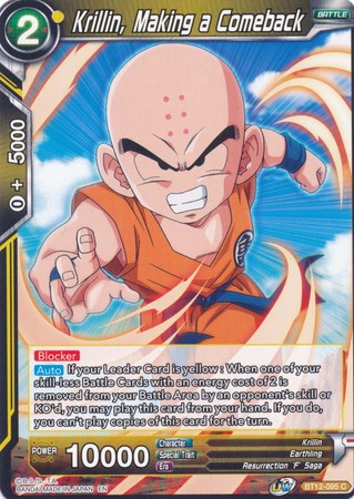 Krillin, Making a Comeback (BT12-095) [Vicious Rejuvenation] | Dragon's Lair Comics and Fantasy Houston TX