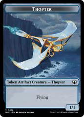 Thopter // Gold Double-Sided Token [March of the Machine Commander Tokens] | Dragon's Lair Comics and Fantasy Houston TX